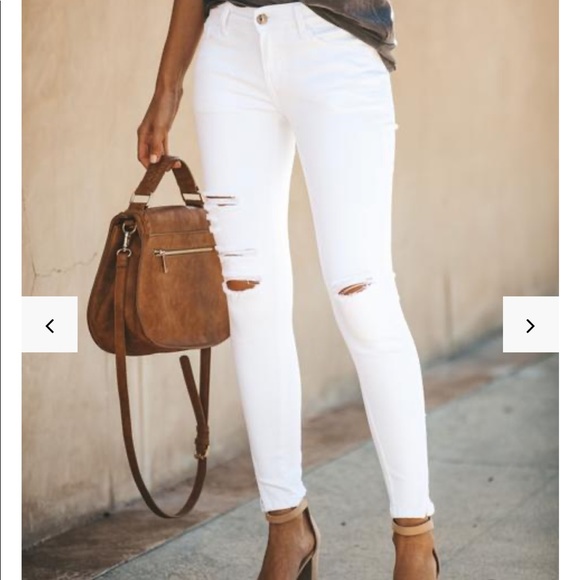 KanCan Denim - KanCan white distressed denim